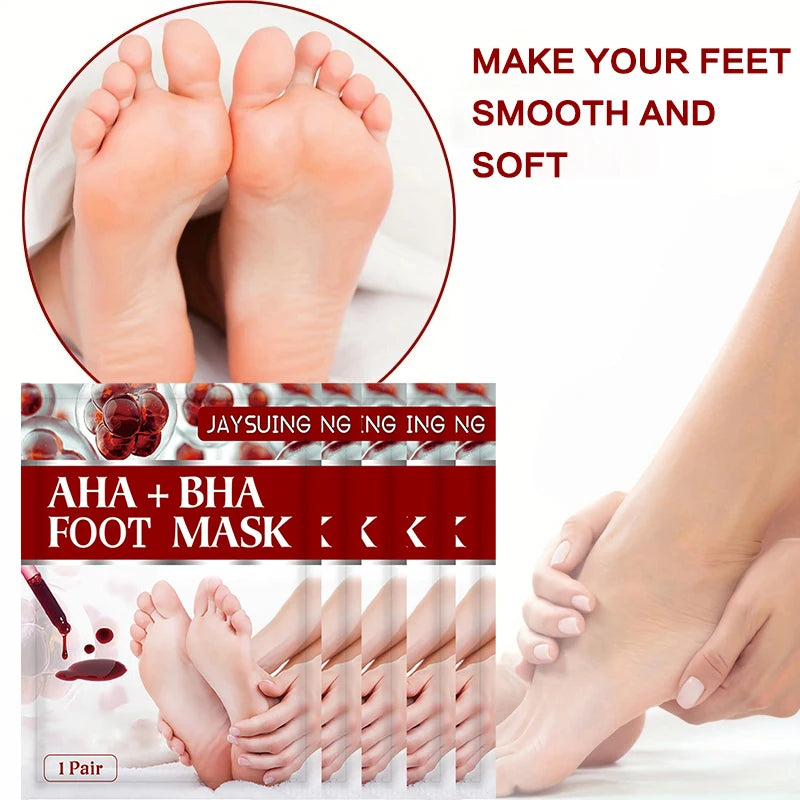 5pairs/10pairs AHA Exfoliating Foot Peel Mask - Rapid Dead Skin Removal, Smooth Cracked Heels & Soft Feet Care Peaceful Pleasures Health and Wellness