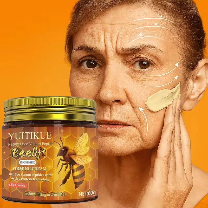 YUITIKUE Bee Venom Firming Cream 60g - 10x Peptides, Active Protein Tech, Smooths Wrinkles & Softens Skin, Lightweight Formula Peaceful Pleasures Health and Wellness
