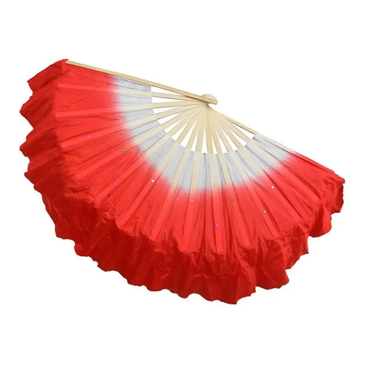 Handmade Silk Yangko Dance Fan – Chinese Half Circle Folk Art Dance Performance Fan Oasis Select style 4