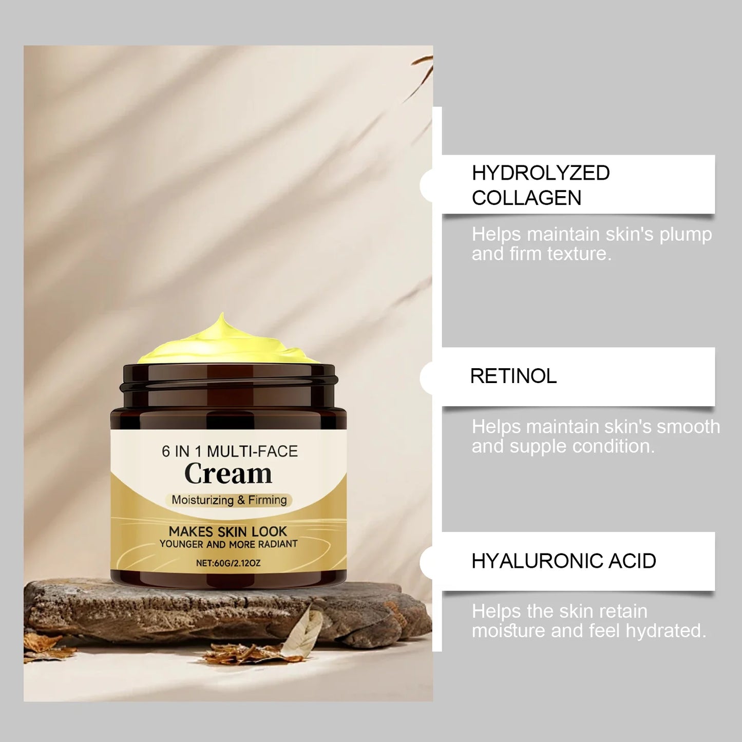6-in-1 Daily Moisturizing Face Cream – Lightweight & Hydrating