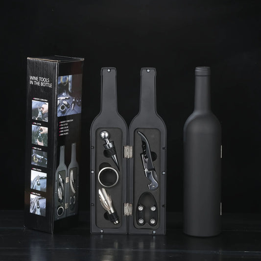 Premium Wine Tool Kit - 5-Piece Set with Corkscrew & Accessories, Perfect for Gifts, Travel & Home Bars home bar bartender set Peaceful Pleasures Health and Wellness 5Pcs