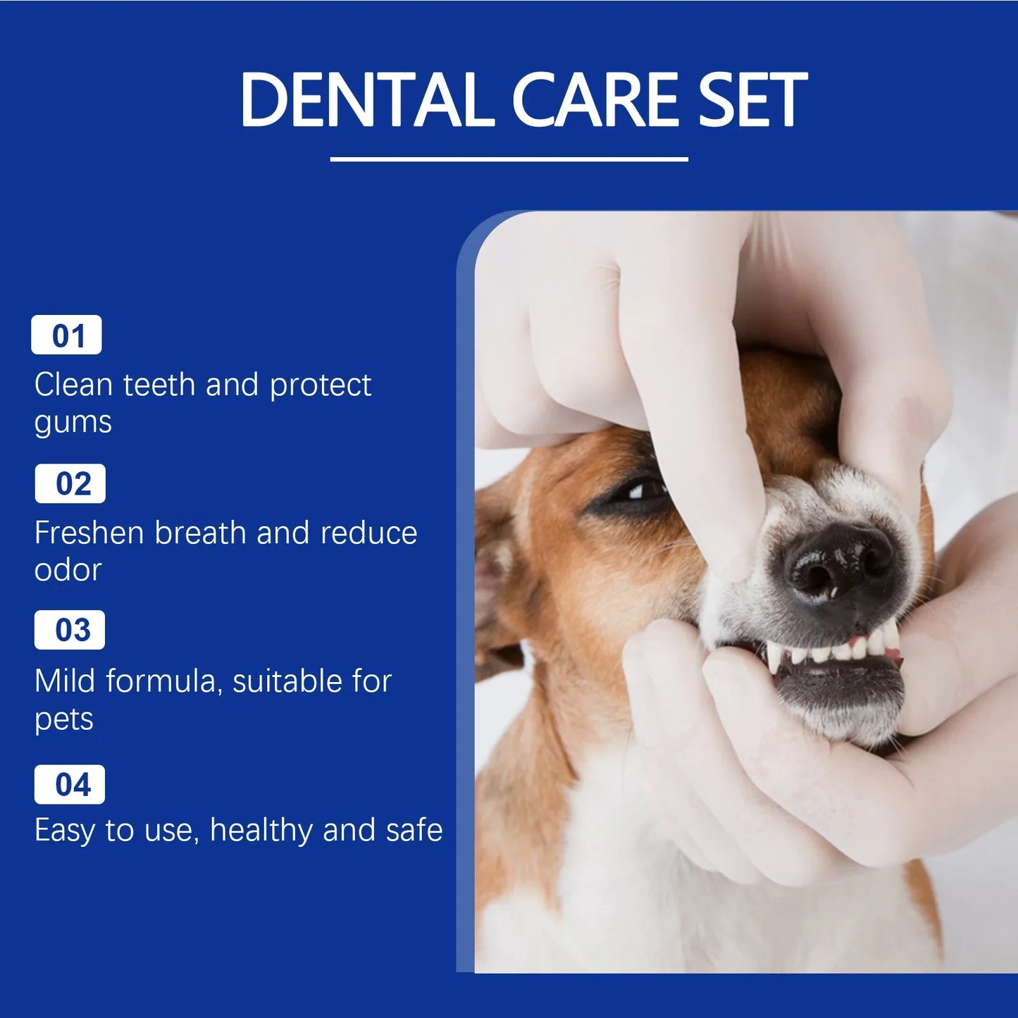 Dog Dental Care Kit – Pet Toothbrush & Toothpaste Set 100g