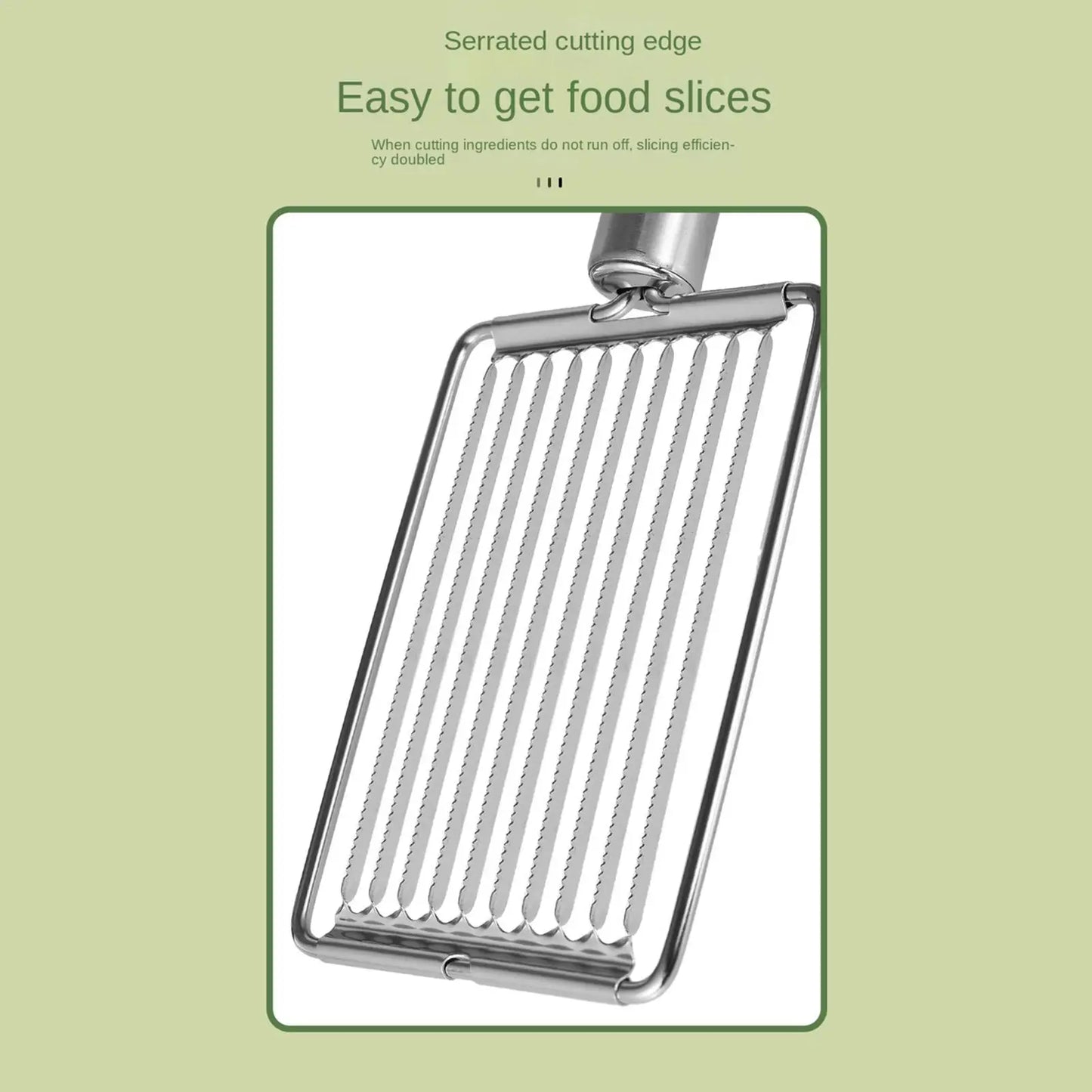 Stainless Steel Tomato Slicer Multi-Purpose Vegetable Onion Chopper Fruit Cutter for Home Kitchen Cooking BBQ Salad Peaceful Pleasures Health and Wellness