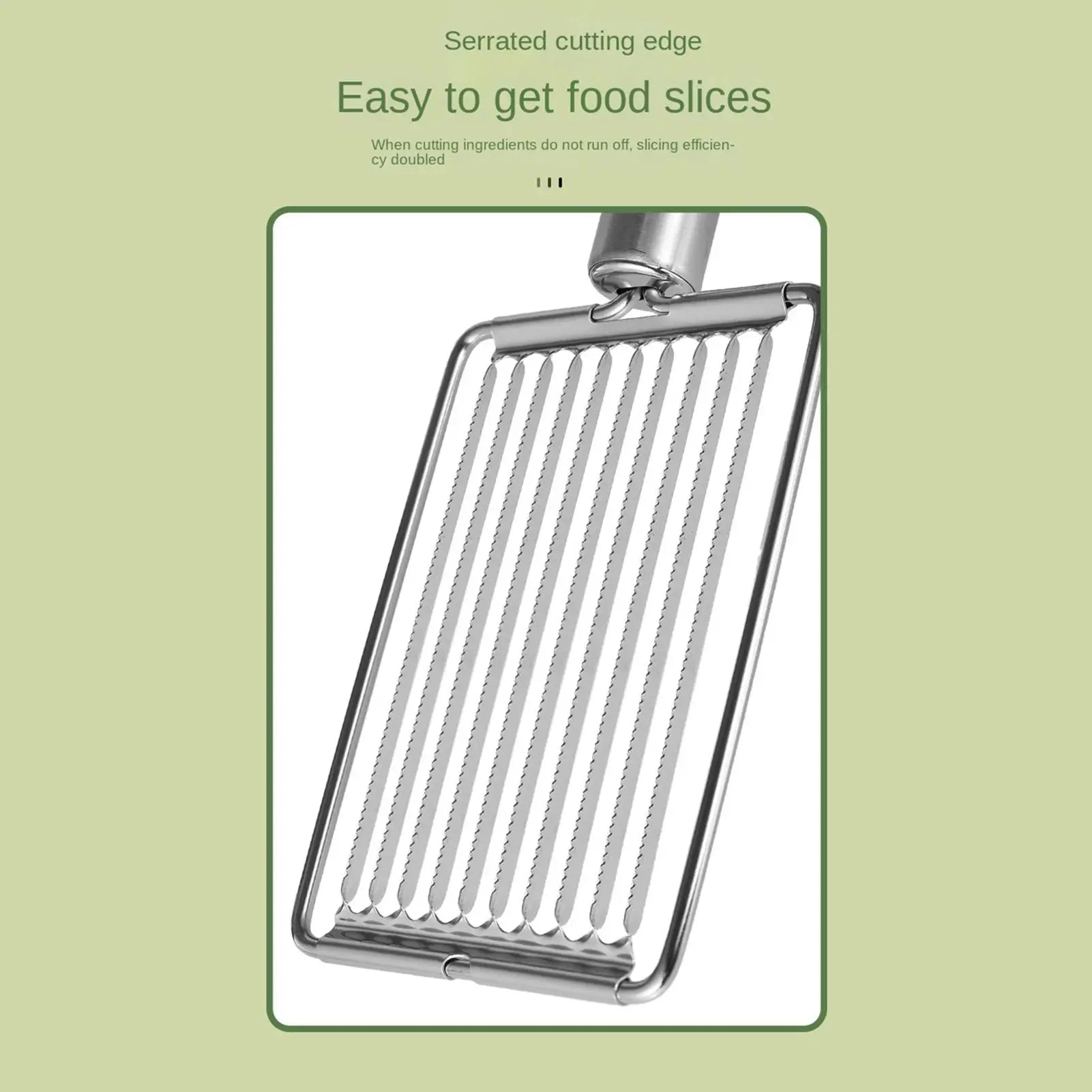 Stainless Steel Tomato Slicer Multi-Purpose Vegetable Onion Chopper Fruit Cutter for Home Kitchen Cooking BBQ Salad Peaceful Pleasures Health and Wellness