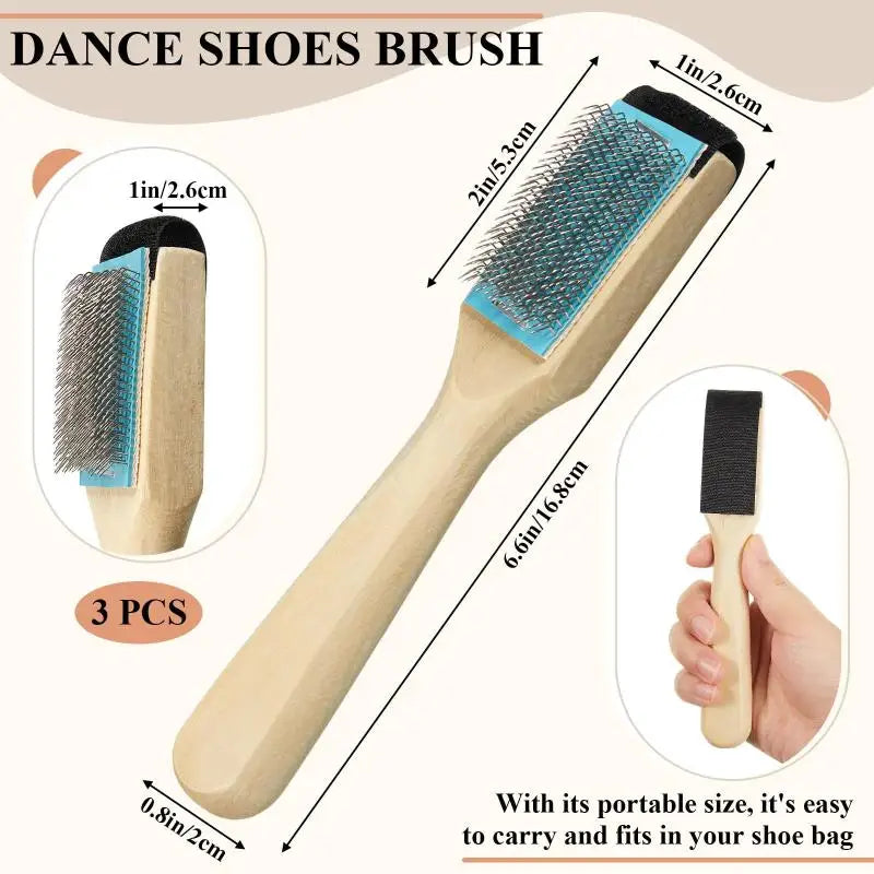 Suede Sole Wire Shoe Brush – Wood Handle & Protective Cover