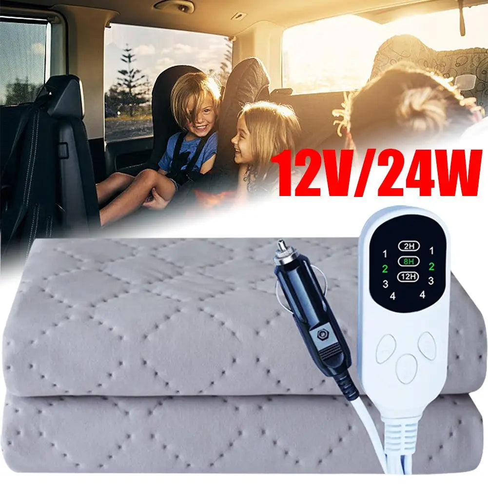 12V Electric Heated Car Blanket for Camping, Trucks & Off-Road