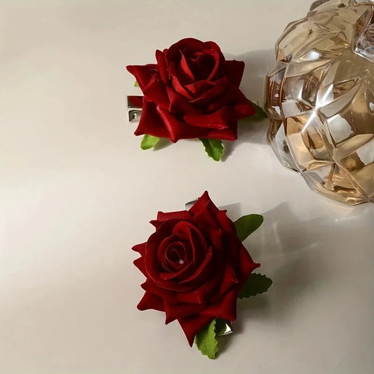 3pcs Elegant Rose Flower Hair Clips – Vintage Hair Accessories Peaceful Pleasures Health and Wellness
