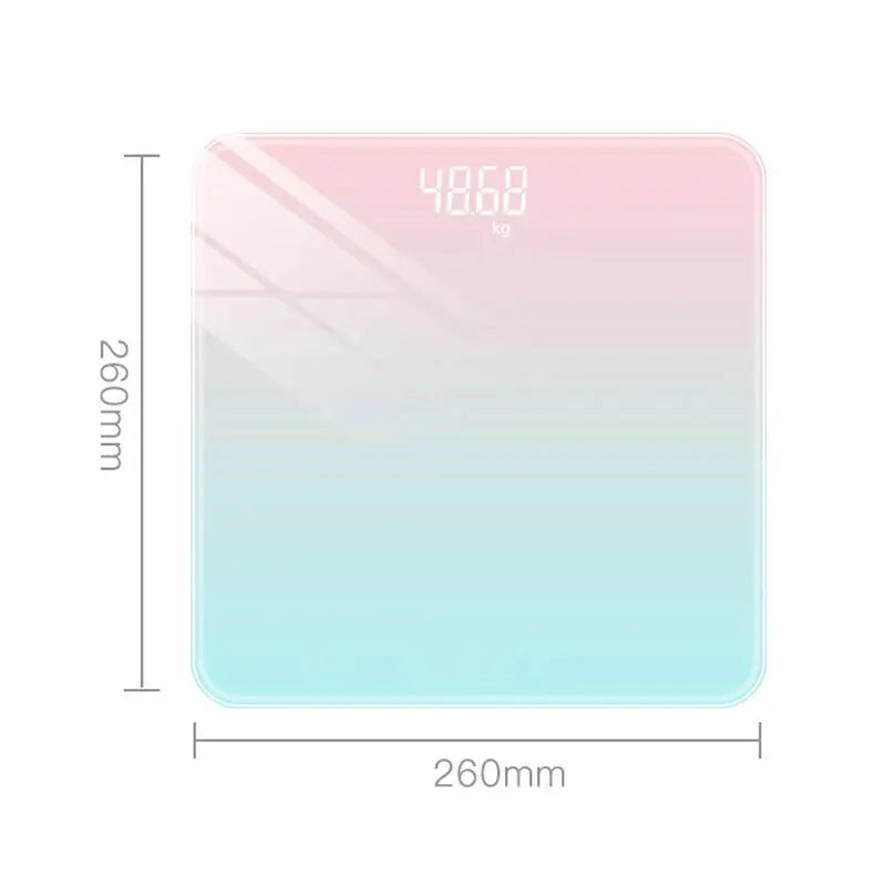 Gradient Color Intelligent LCD Electronic Scale Digital Display Glass Weight Scale Balance Body Electronic Scale For Weight Meas Peaceful Pleasures Health and Wellness