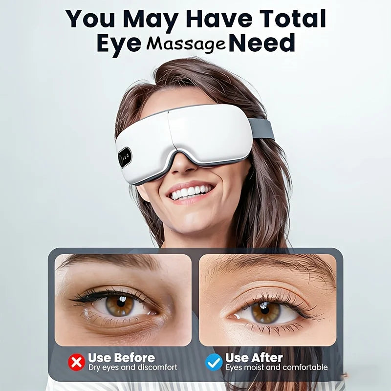 Multifunctional Eye Massager, Eye Care Device, Eye Protection Device Eye Relaxation and Massage. Targeted Massage of Eye Acupuncture Points, 5 Modes to Choose From, with Vibration Function. Foldable, with Adjustable Loose Str Peaceful Pleasures Health and Wellness