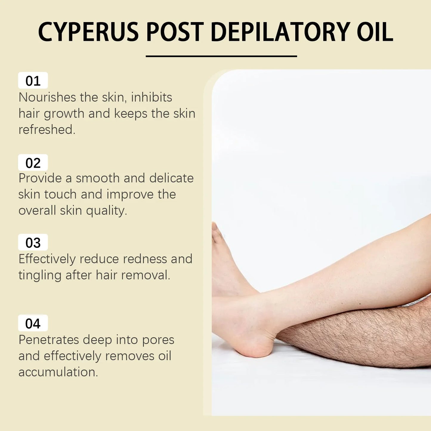 OceAura Cyperus Rotundus Hair Removal Oil – Inhibit Growth 60ml