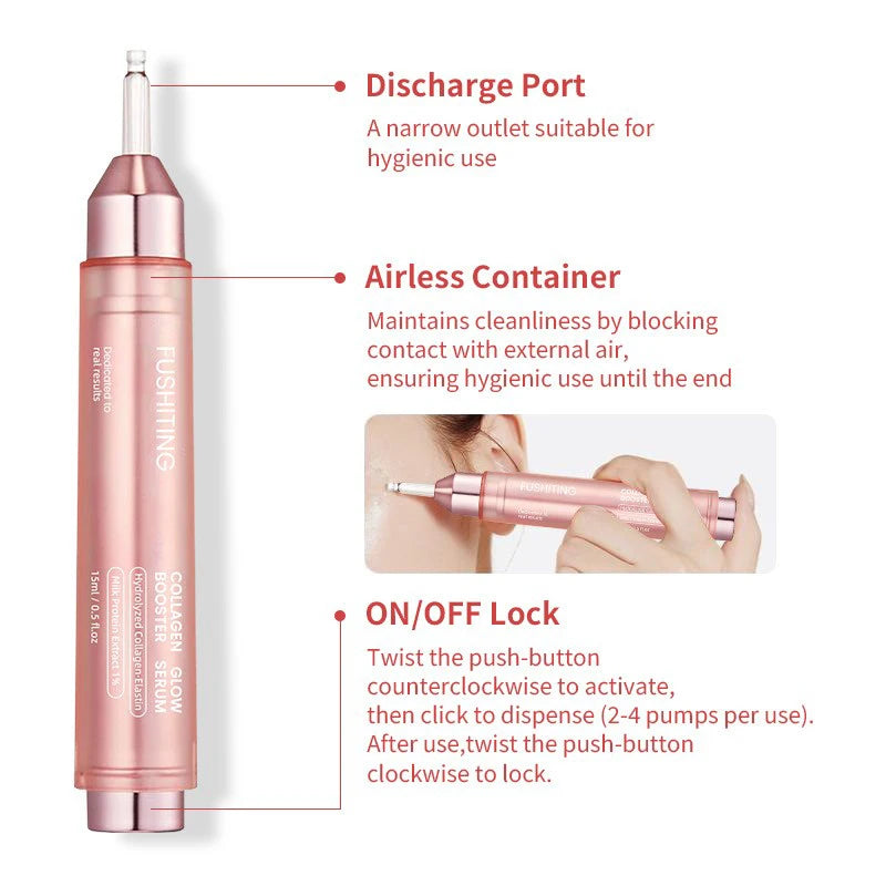 Collagen Glow Booster Milk Essence Soft Supple Skin Deep Moisturizing Lifting & Firming Skin Care Gentle Repair Collagen Essence Peaceful Pleasures Health and Wellness