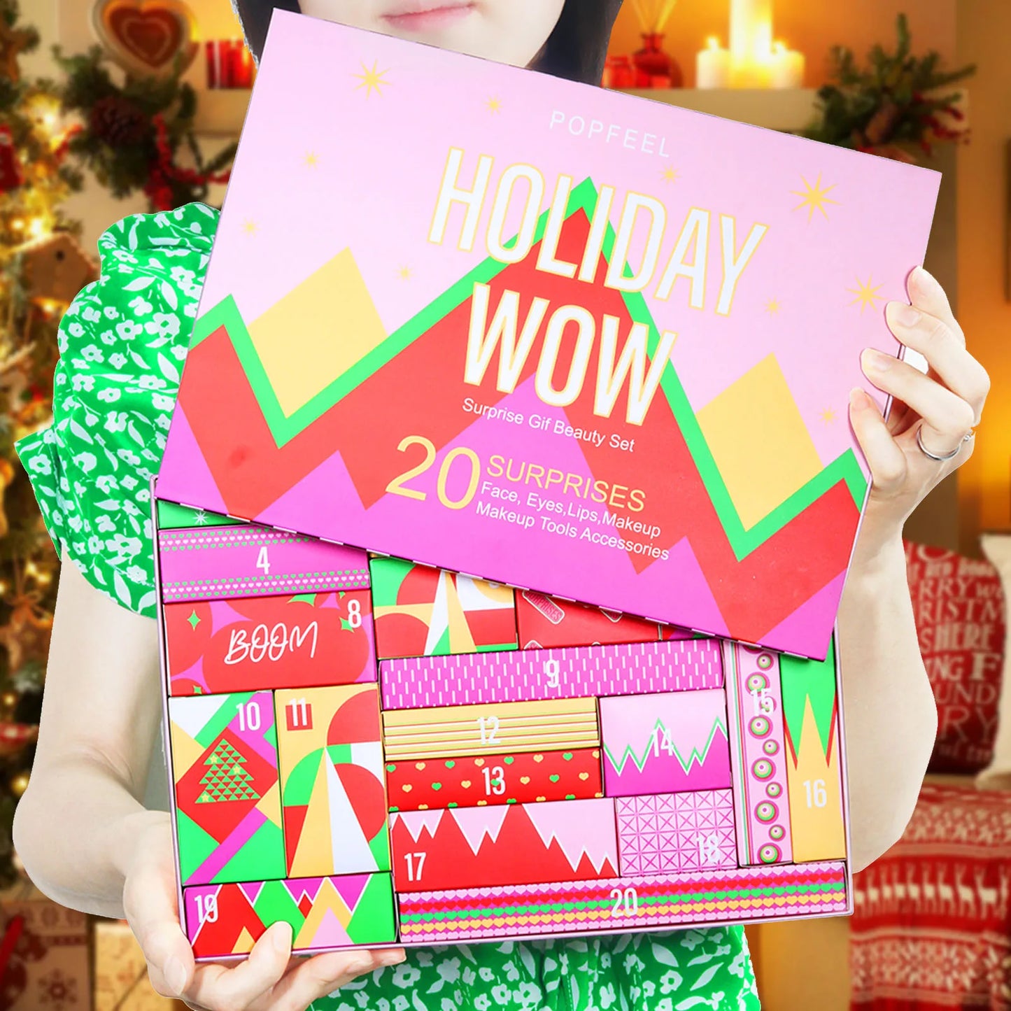 Christmas Advent Calendar Makeup Gift Set | 20-Piece Countdown Box
