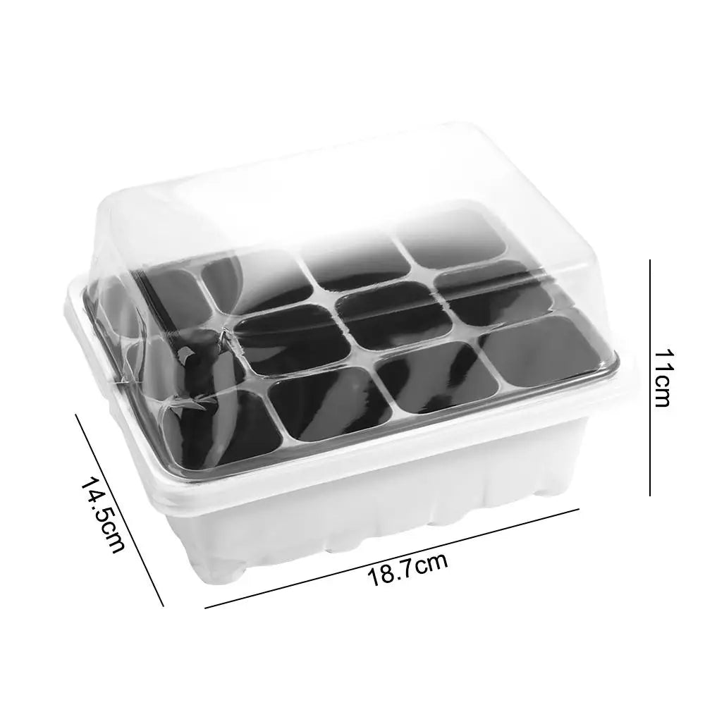 12-Cell Seedling Tray with Cover – Portable Germination Box
