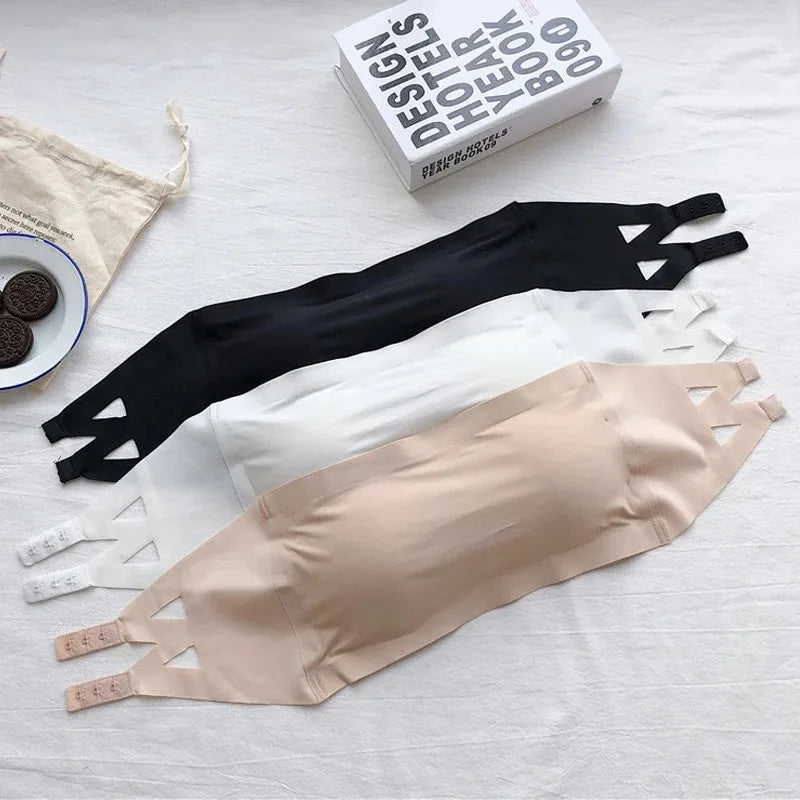 Seamless Strapless Bandeau Bra | Wireless Tube Top for Women Bandeau Bra Peaceful Pleasures Health and Wellness