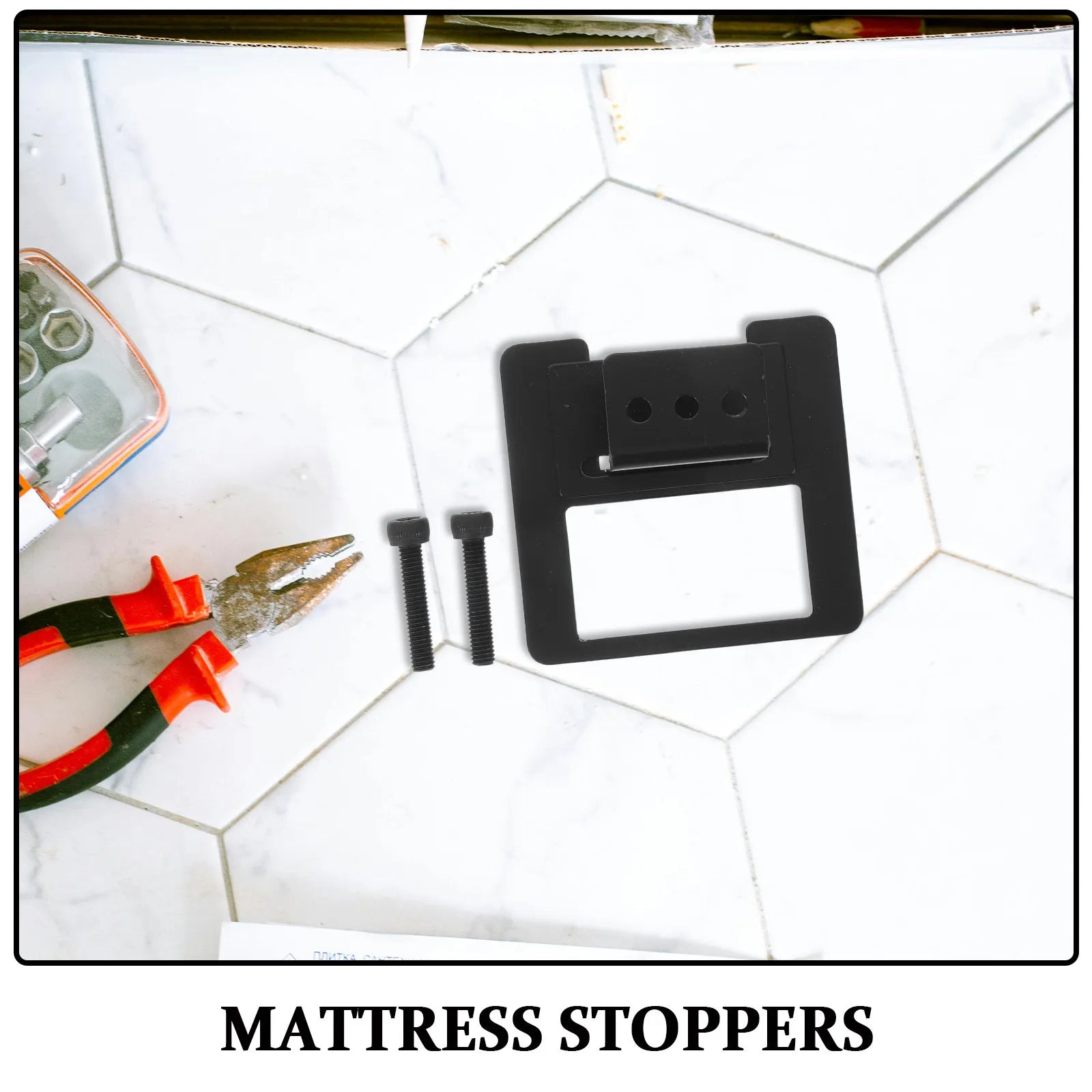 2Pcs Mattress Stopper Holder Non Slip Metal Bed Frame Brackets Adjustable Bed Frame Slide Stopper Prevent Sliding Mattress Peaceful Pleasures Health and Wellness