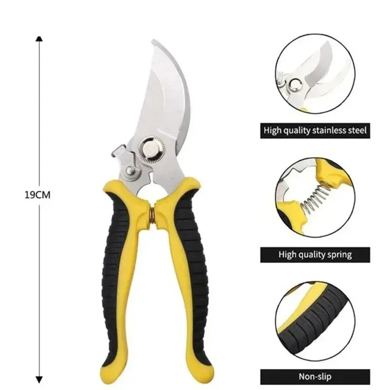 Pruner Garden Scissors Professional Sharp Bypass Pruning Shears Tree Trimmers Secateurs Hand Clippers For Garden Beak Scissors Peaceful Pleasures Health and Wellness