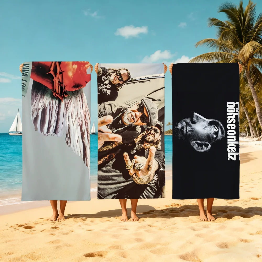 Böhse Onkelz Rock Band Quick-Dry Beach Towel | Gym & Travel Quick-Dry Beach Towel Peaceful Pleasures Health and Wellness