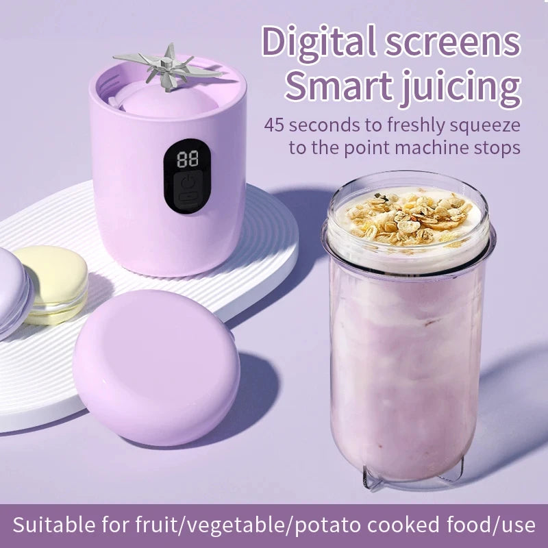 HOMEFISH Cordless USB Mini Blender – Travel Smoothie Bottle Cup