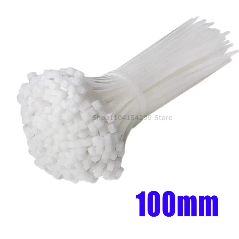 100Pcs UV Resistant Nylon Cable Ties – Self-Locking Zip Ties