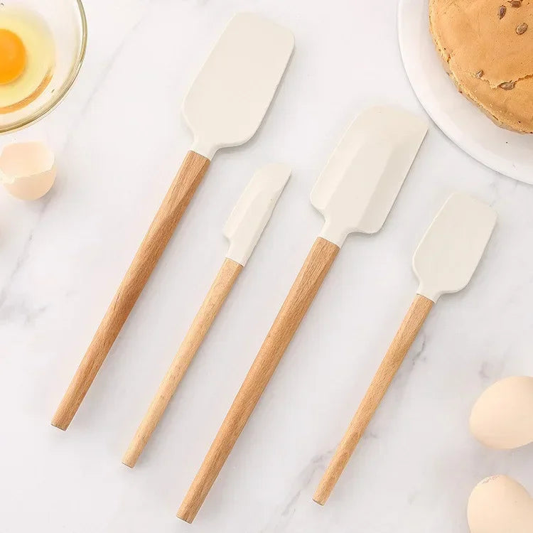 4-Piece Silicone Spatula & Pastry Cutter Set – Heat-Resistant