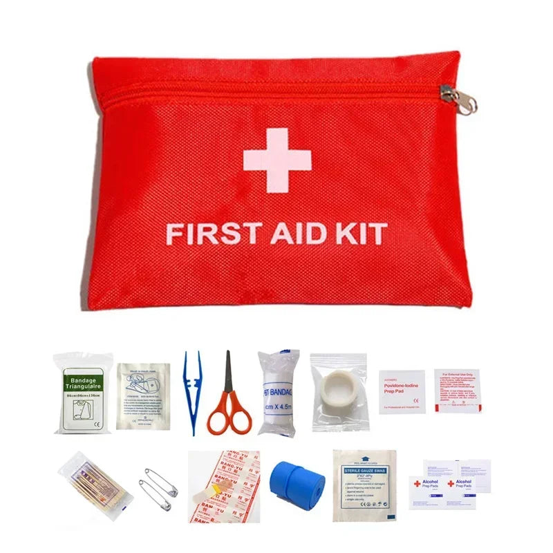Emergency Medical Treatment For Family Or Travel, 14 Items/Set Portable Outdoor Waterproof First Aid Kit Peaceful Pleasures Health and Wellness