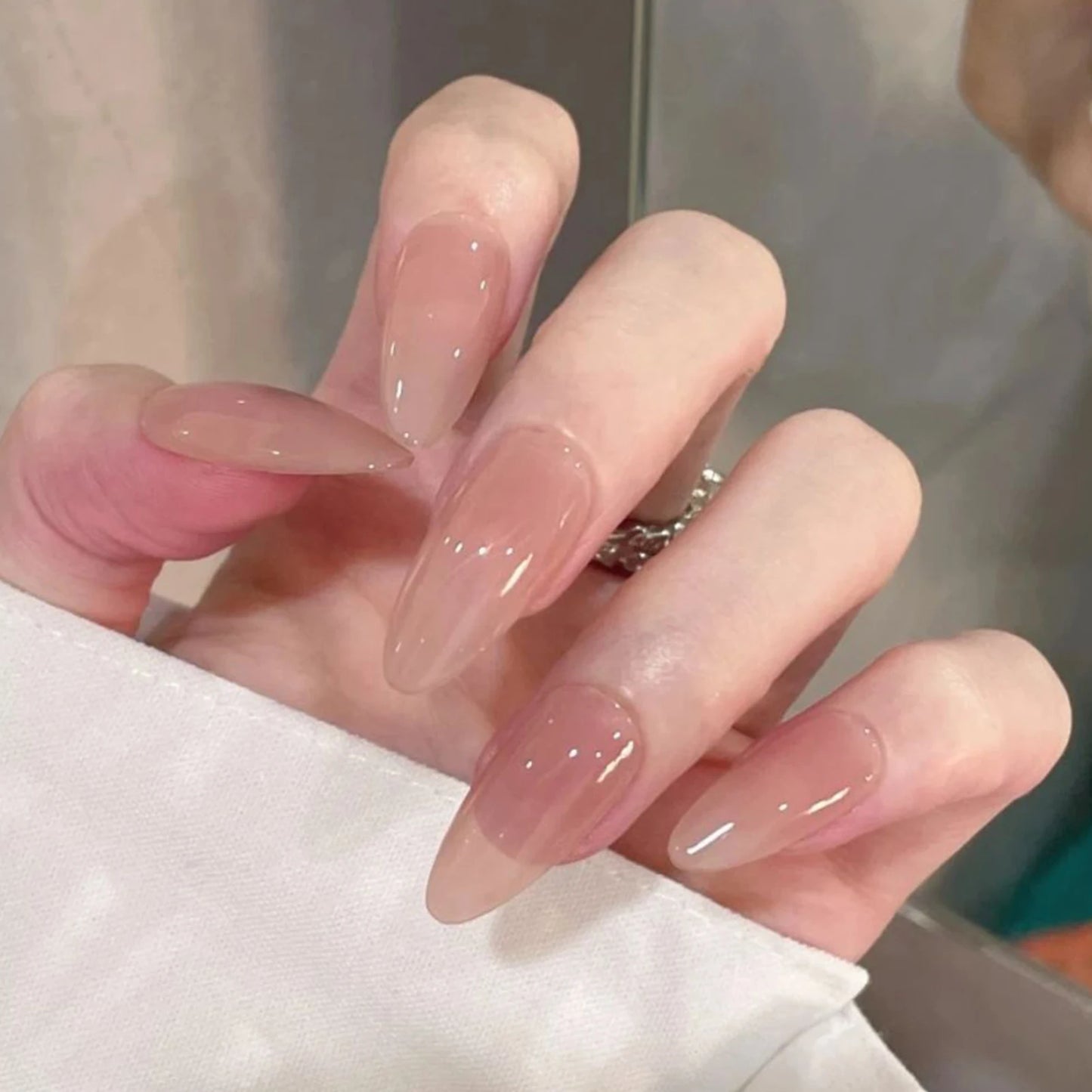 24pcs Long Pointed Red Press On Nails | Full Cover Stiletto Tips