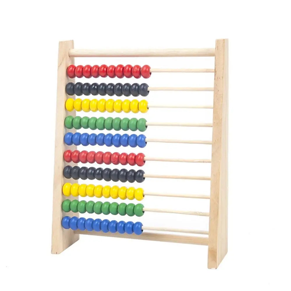 Wooden Abacus for Intelligence Development Colorful Beads Learning Mathematics Tool Mini Montessori Children Peaceful Pleasures Health and Wellness wood