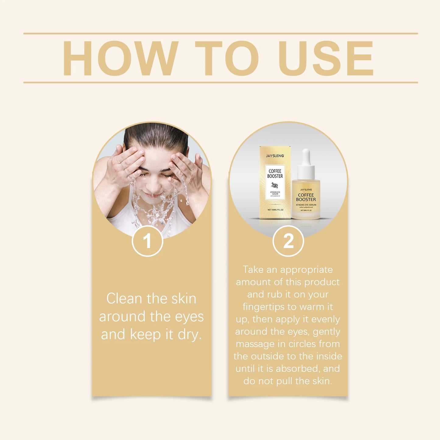 Jaysuing Caffeine Eye Serum Anti Wrinkle Firming Skin Remove Dark Circles Brighten Eyes Ageless Instantly Moisturize Nourish Eye Peaceful Pleasures Health and Wellness