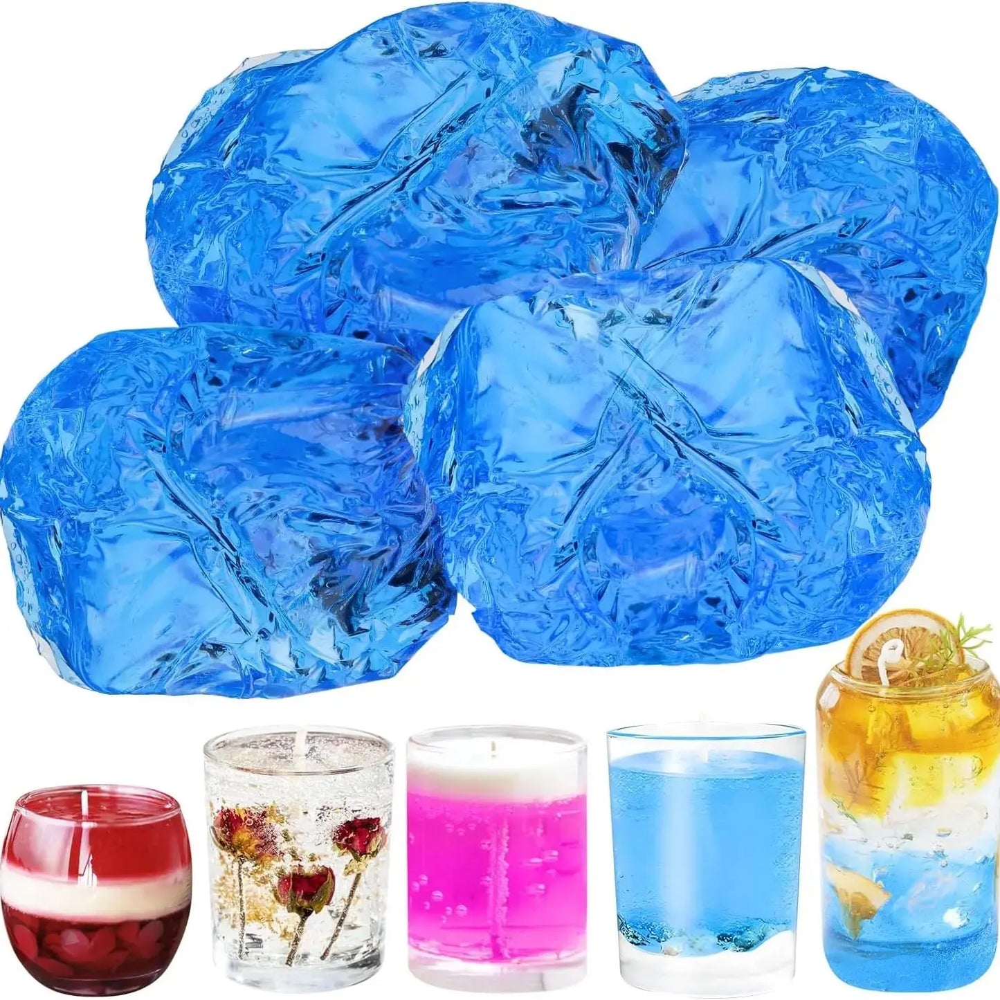 Blue Clear Gel Wax 100G – DIY Aromatherapy Candle Making