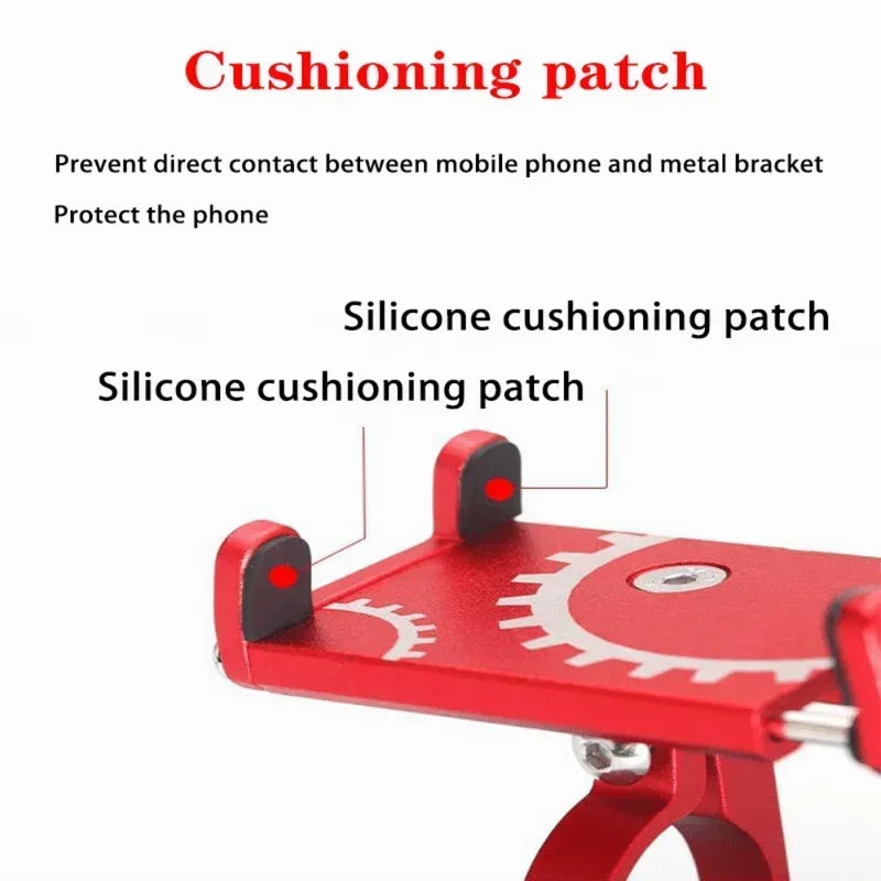 Metal Riding MTB Motorcycle Bicycle Phone Holder Aluminum Alloy Anti-slip Bracket Support GPS Clip Bike Phone Stand for iPhone Peaceful Pleasures Health and Wellness