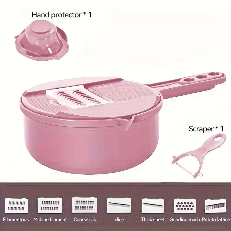 9-in-1 Vegetable Cutter, Slicer & Grater – Manual Kitchen Tool