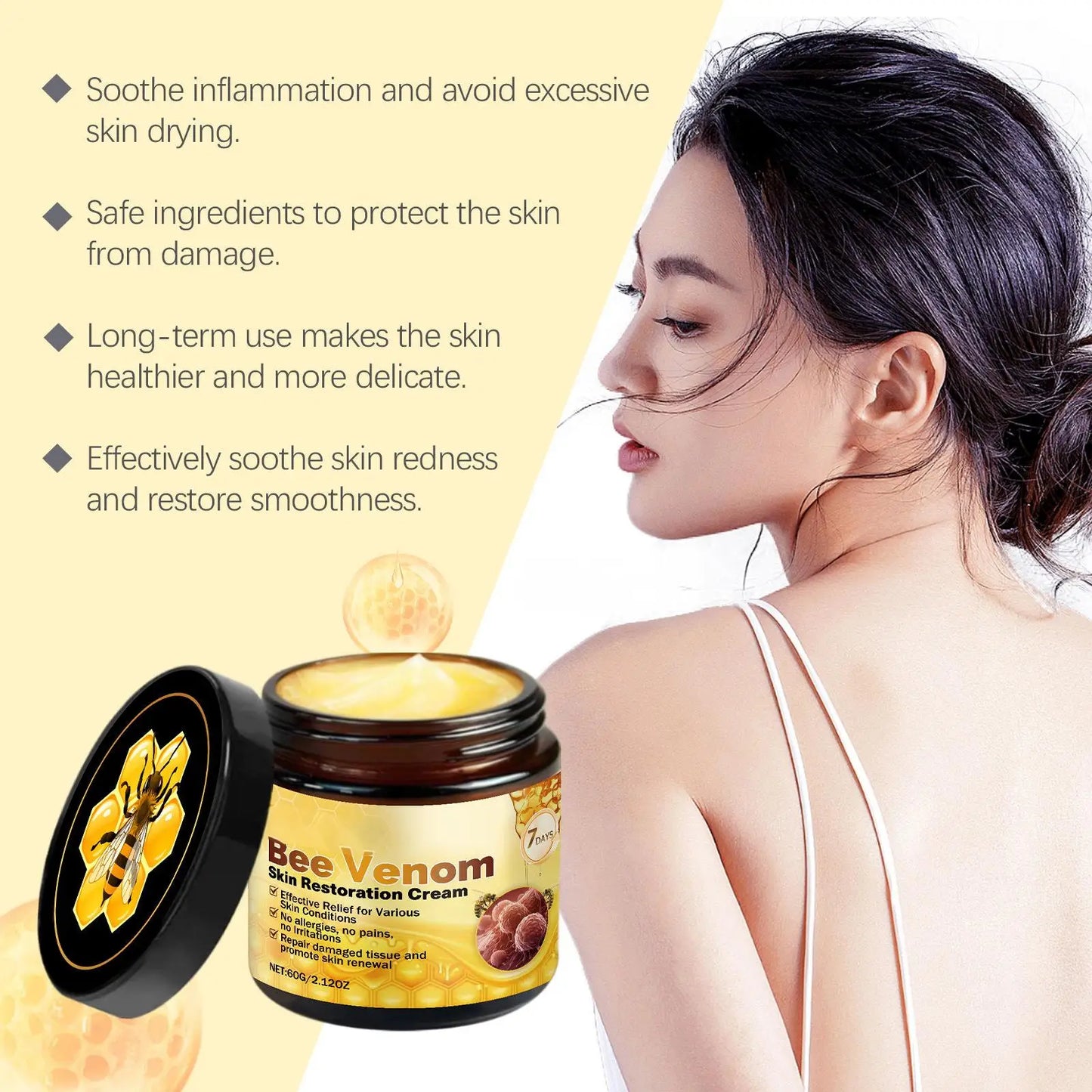 Bee Venom Cream 60g | Moisturizing & Skin Smoothing Body Cream