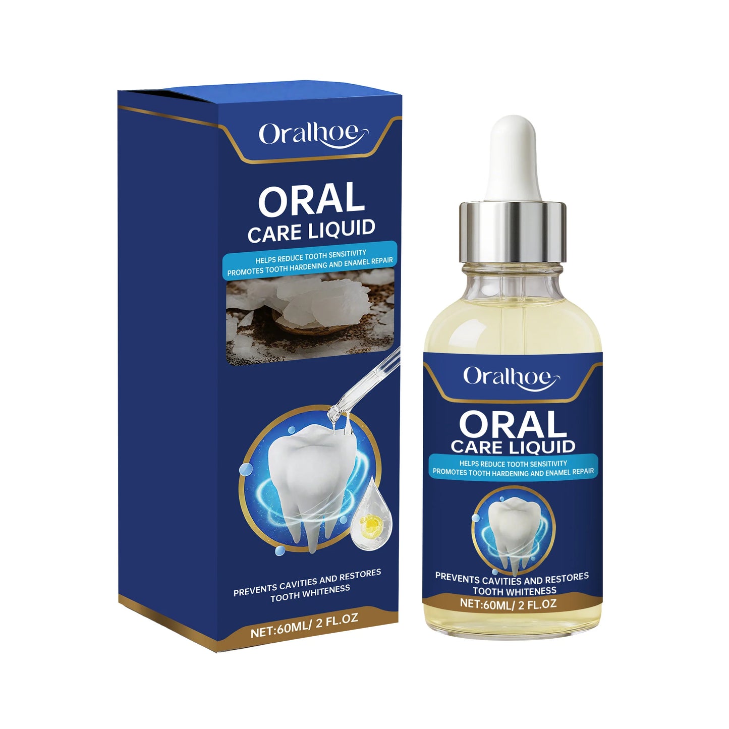Dental Repair Drops Fix Small Tooth Surface Damages Anti Sensitivity Prevent Tooth Decay Relieve Gum Pain Dental Soothing Serum Peaceful Pleasures Health and Wellness 60ml boxed