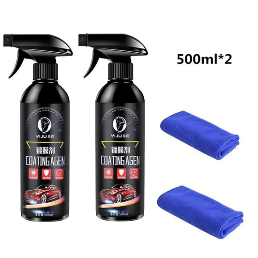 Ceramic Car Coating 500ML 9H Nano Liquid Glass Plated Crystal Hydrophobic Waterproof Polishing Paint Hardness Car Polish Wax Peaceful Pleasures Health and Wellness