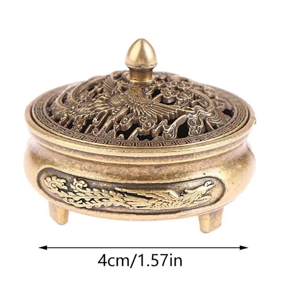 Mini Copper Three-Legged Incense Burner | Aroma Diffuser Incense Burner Peaceful Pleasures Health and Wellness Bronze