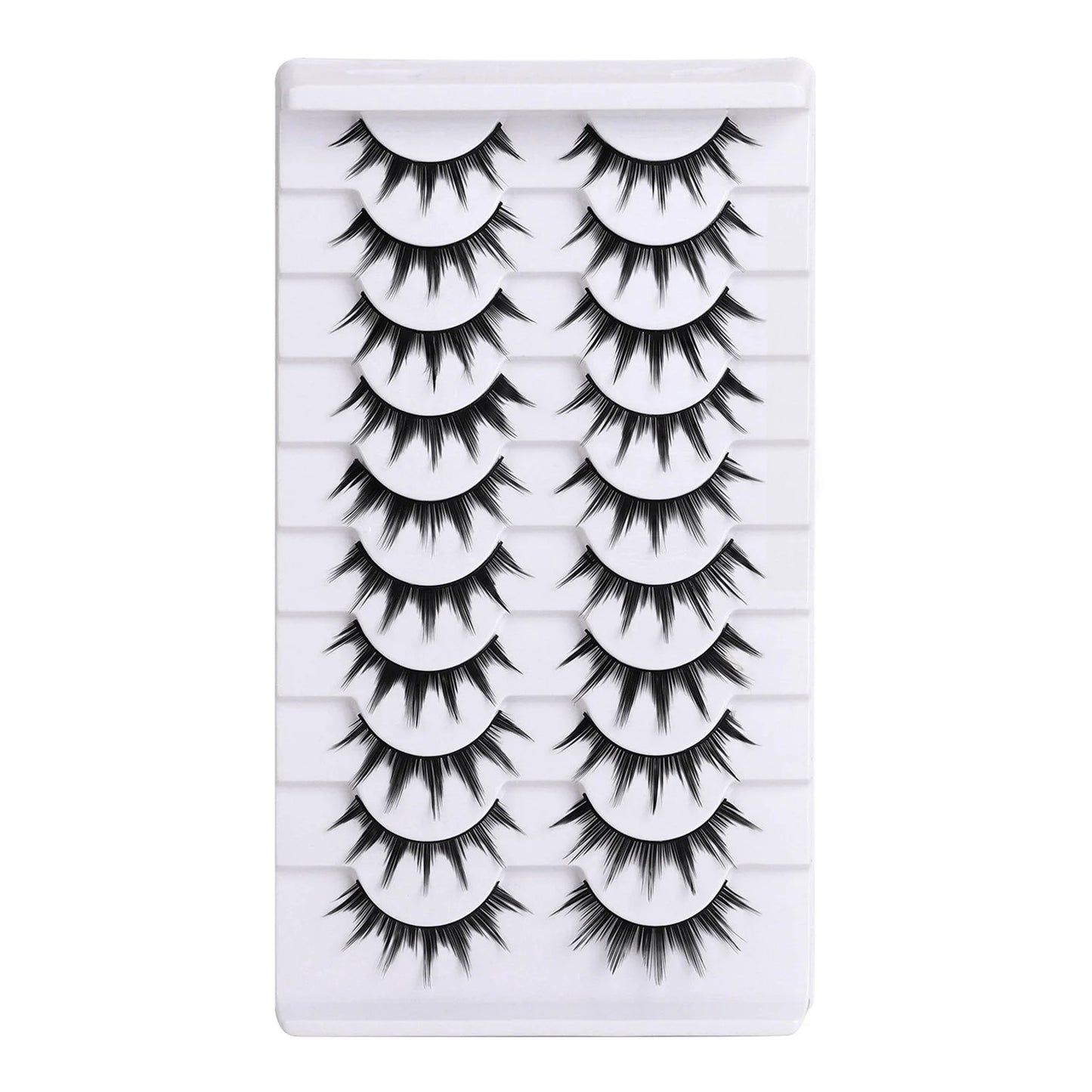 3D Fluffy False Eyelashes – 10 Pairs Full Strip Lashes