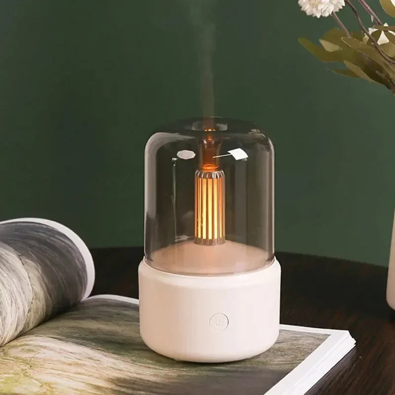 Stylish Candlelight Night Light Aromatherapy Machine USB Plug-in Desktop Ambience Candlelight Home Aromatherapy Humidifier Peaceful Pleasures Health and Wellness