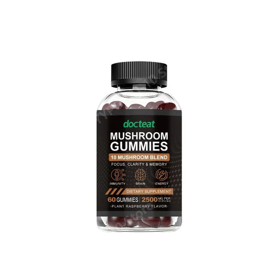 Mushroom Extract Gummies – Focus & Energy Support | 60 Ct Mushroom Supplement Gummies Peaceful Pleasures Health and Wellness 1bottle 60pcs