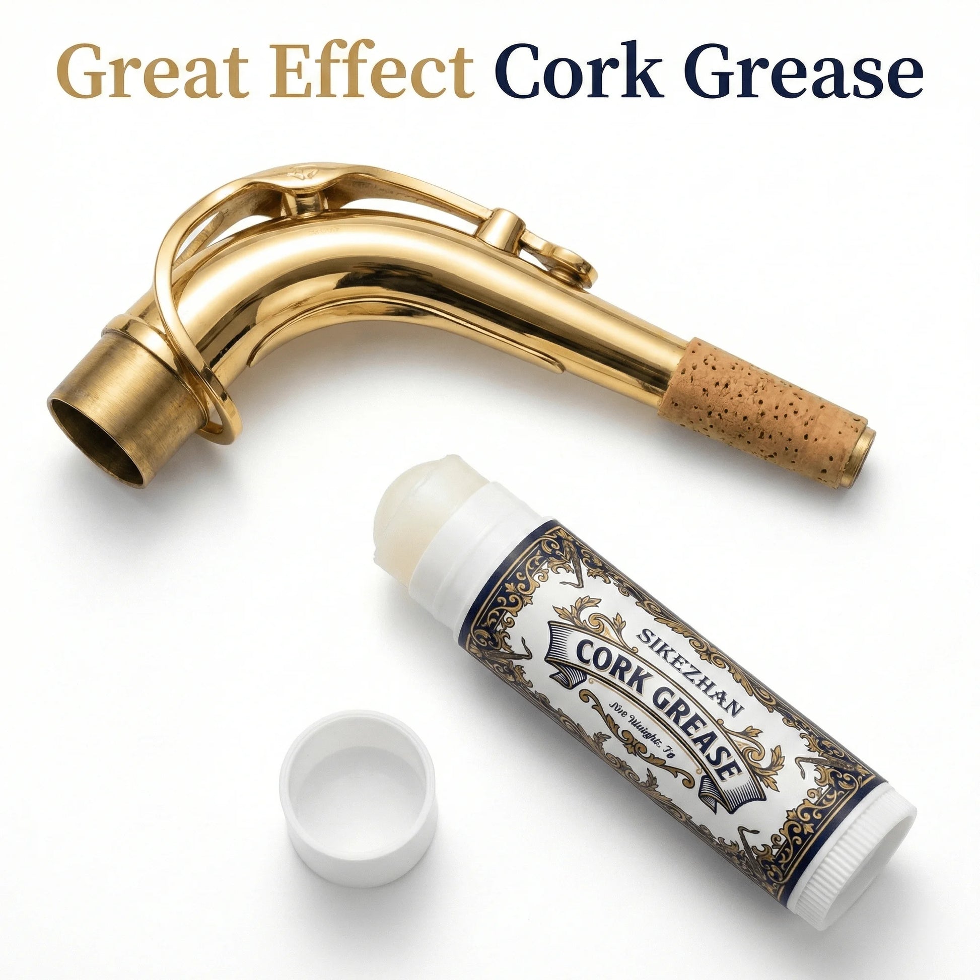 Premium Cork Grease for Clarinet Saxophone Oboe Bassoon. Odorless Woodwind Instrument Lubricant. Smooth Maintenance Care Tube Peaceful Pleasures Health and Wellness
