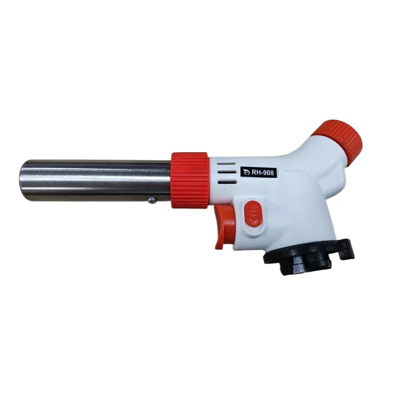 Camping Baking Barbecue Gas Torch Welding Fire Maker Lighter Butane Burner Flame Metal Flame Gun WeldingTorch Lighter Heating Peaceful Pleasures Health and Wellness 1pc 4