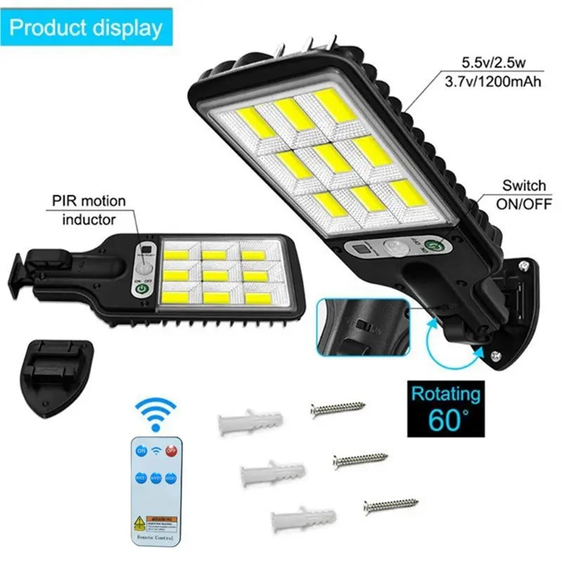 A36T-Waterproof Solar LED Light 108 Leds For Garden, Yard, Pathway Outdoor Human Body Infrared Light Energy Saving Peaceful Pleasures Health and Wellness