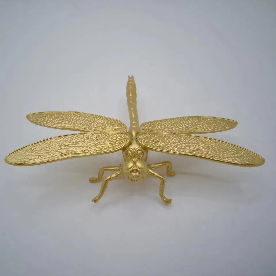 Small Metal Handicraft Copper Gold Ant Butterfly Ornament for Art Decor Home Decorative Gift Home Accessories декор для дома Peaceful Pleasures Health and Wellness Dragonfly