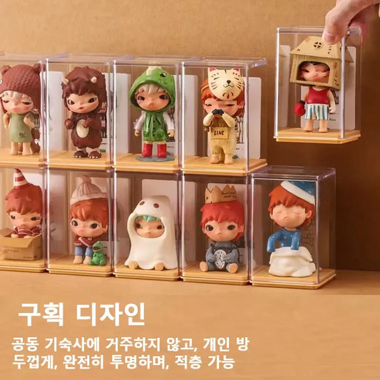 6-Pack Transparent Storage Boxes for Figures & Dolls Display Collectible Display Box Peaceful Pleasures Health and Wellness