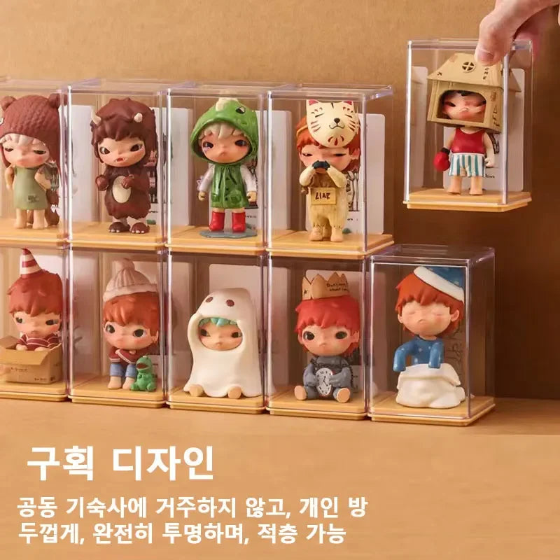 6-Pack Clear Storage Boxes for Figures, Dolls & Collectibles