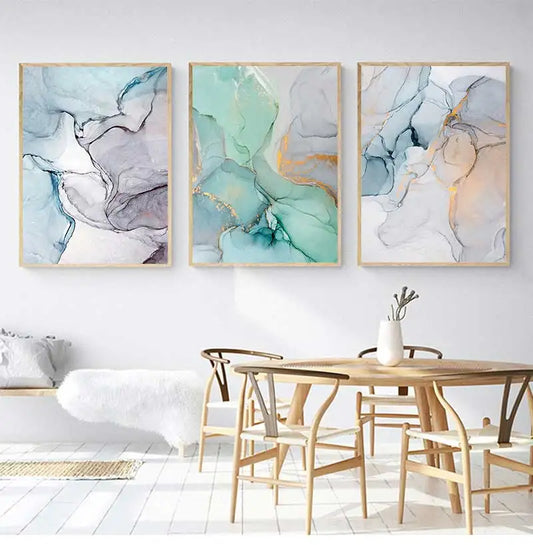 Wall Pictures Geometric Print Living Room Decor Poster Decorative Marble Abstract Canvas Painting Alcohol Ink Posters And Prints Peaceful Pleasures Health and Wellness