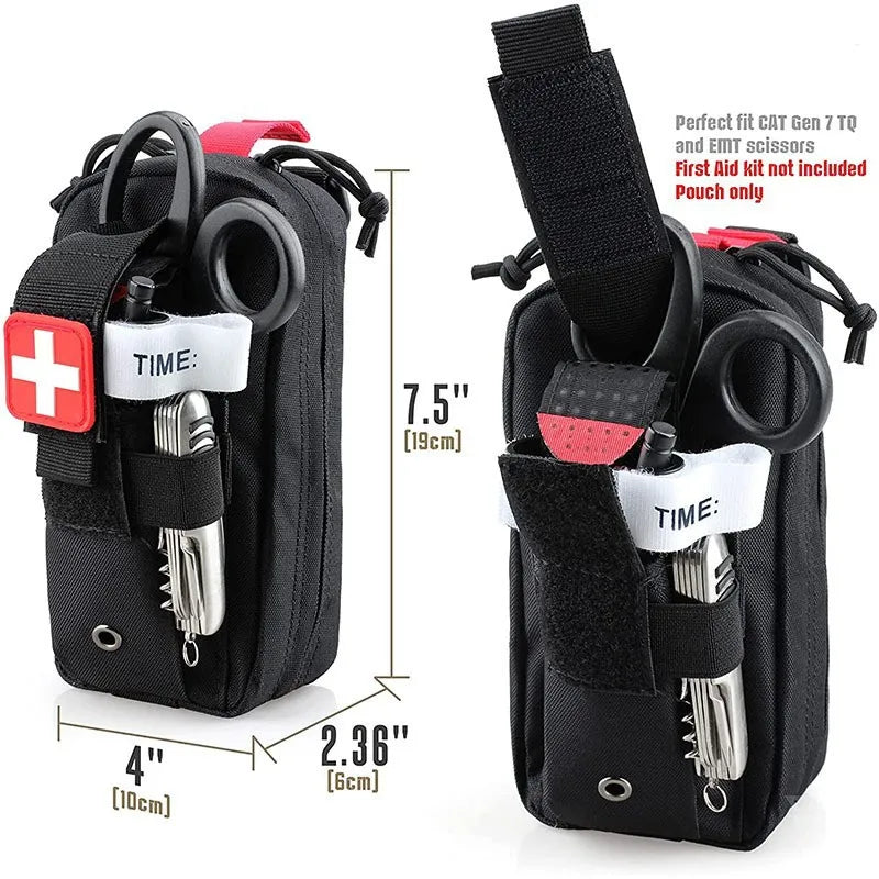 EDC Molle Waist IFAK Pack Bag Survival Emergency Medical Kit Outdoor First aid kit Camping Travel Waist Pack Accessory Pouch Peaceful Pleasures Health and Wellness