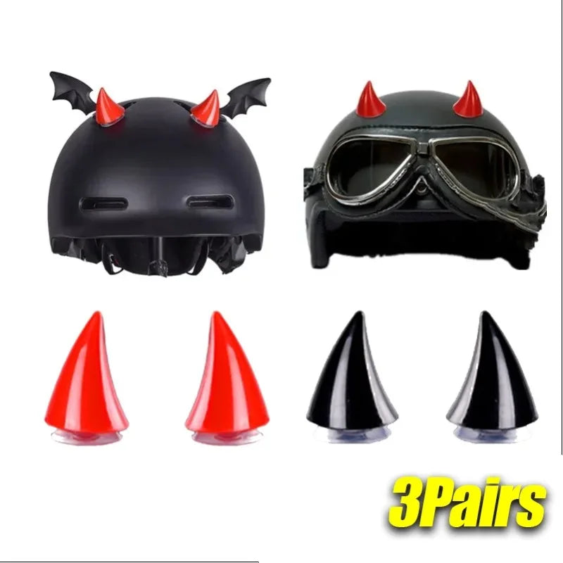 Devil Horn Helmet Suction Cup Decoration – Bull Horns