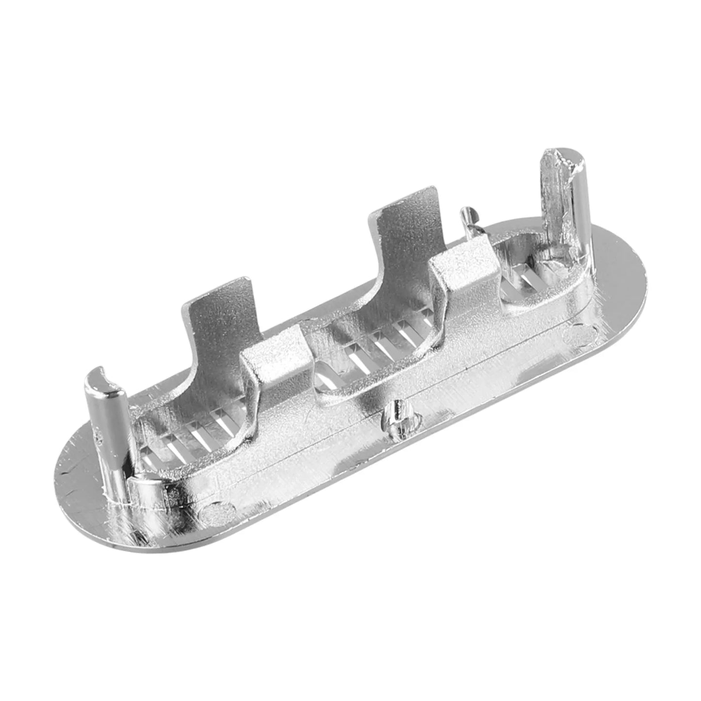 4-Pack Basin Sink Overflow Cover Trim Caps – Silver ABS Plastic