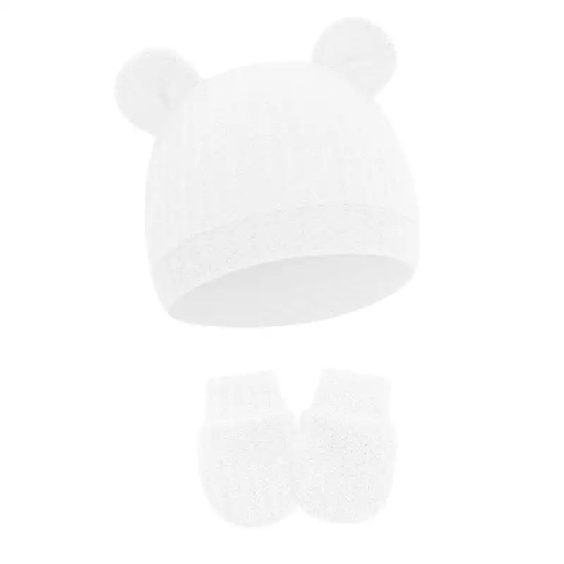 Newborn Baby Hat & Mittens Set | Soft Cotton, 0–6 Months