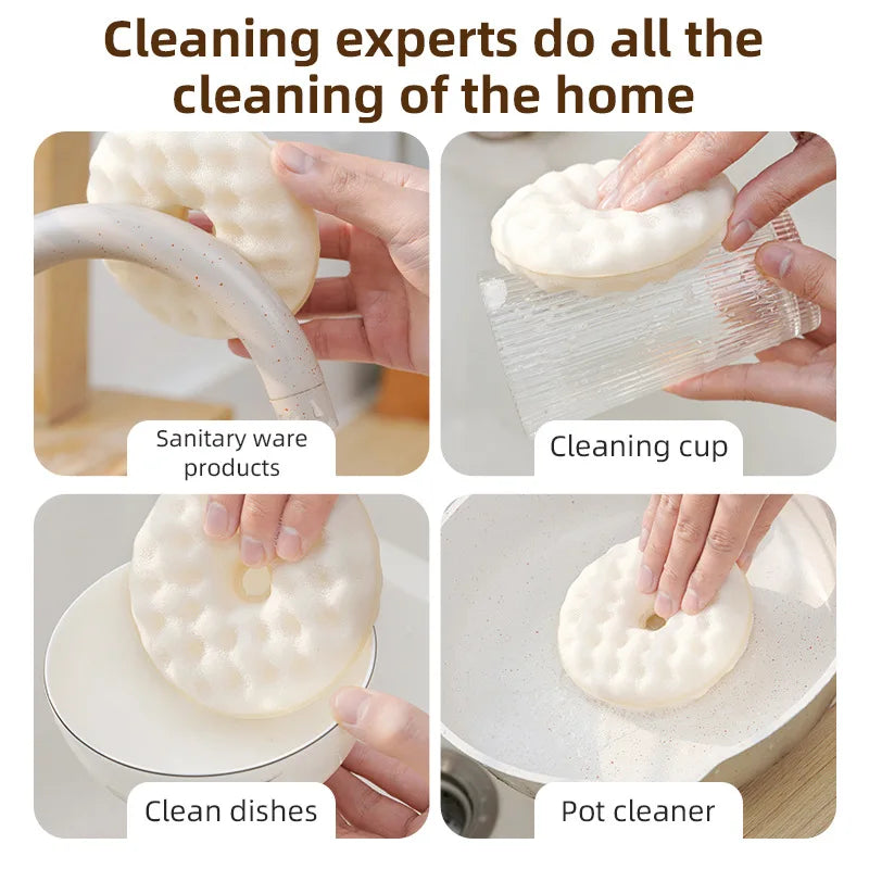 Donut Sponge Dish Brush with Suction Cup | Kitchen Scouring Pad Dish Sponge Brush Peaceful Pleasures Health and Wellness